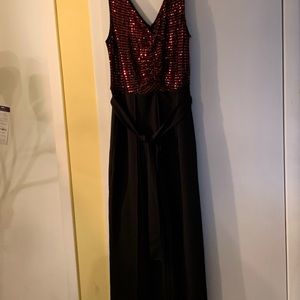 Black and Red Jumpsuit.